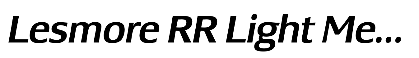 Lesmore RR Light Medium Italic